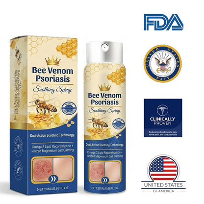 Advanced Recovery Mist: Triple-Active Relief for Psoriasis & Eczema-Prone Skin with Bee Venom & Omega-3【Free Tax】