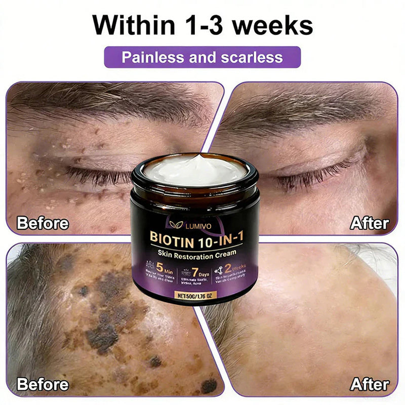 Made and Shipped from USA ✨LUMIVO™ Biotin 10-in-1 Skin Restoration Cream 🍀