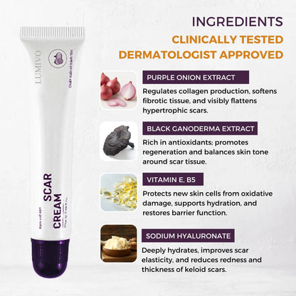 LUMIVO Scar Cream – Advanced Treatment for Raised & Keloid Scars