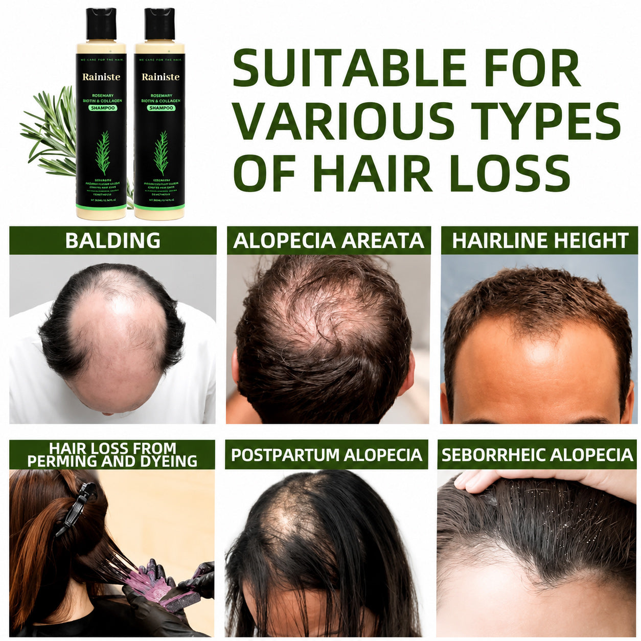 🔥LAST DAY 50% OFF - 🌿Rainiste® Organic Rosemary Hair Growth Shampoo