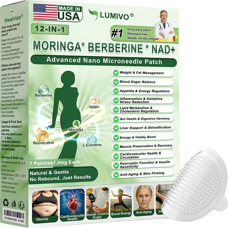 𝑶𝒇𝒇𝒊𝒄𝒊𝒂𝒍 𝑺𝒕𝒐𝒓𝒆  | 👩‍⚕️LUMIVO® 1𝟐-𝐈N-1 M𝐨r𝐢n𝐠a * B𝐞r𝐛e𝐫i𝐧e * N𝐀D+ 𝐀d𝐯a𝐧c𝐞d N𝐚n𝐨 𝐌i𝐜r𝐨n𝐞e𝐝l𝐞 𝐏a𝐭c𝐡 (𝐎𝐧𝐜𝐞 𝐃𝐚𝐢𝐥𝐲, 𝐯𝐢𝐬𝐢𝐛𝐥𝐞 𝐜𝐡𝐚𝐧𝐠𝐞𝐬 𝐢𝐧 𝟕 𝐝𝐚𝐲𝐬） F𝐨r 𝐎𝐛𝐞𝐬𝐢𝐭𝐲, 𝐋o𝐨s𝐞 𝐒k𝐢n, 𝐃𝐢𝐚𝐛𝐞𝐭𝐞𝐬, 𝐒𝐥𝐞𝐞𝐩 𝐀𝐩𝐧𝐞𝐚, 𝐀𝐧𝐝 𝐉𝐨𝐢𝐧𝐭 𝐈𝐬𝐬𝐮𝐞𝐬🎀