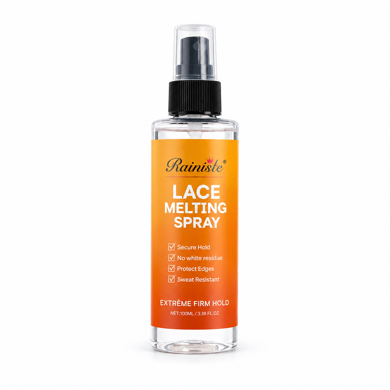 Rainiste Clear Lace Hold Spray Flawless, Natural-Looking Hold That Lasts All Day