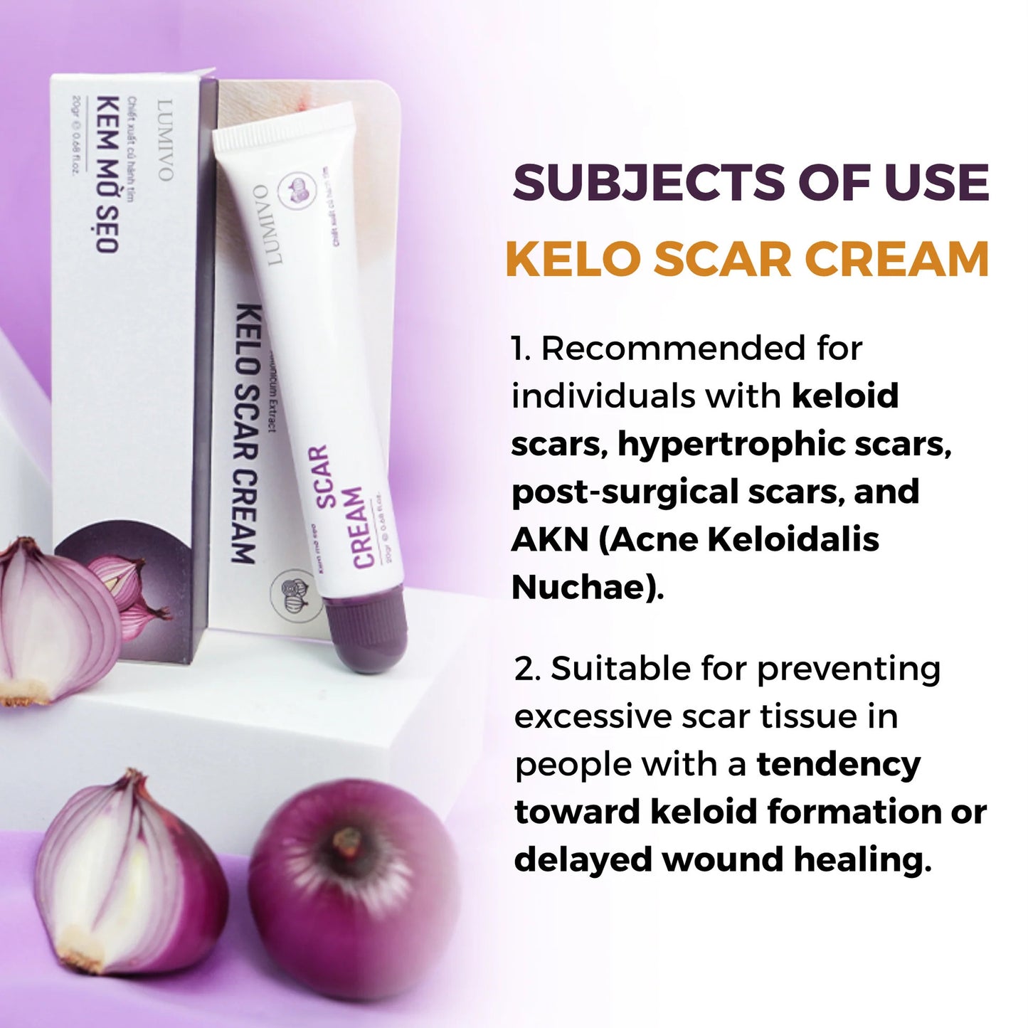 LUMIVO Scar Cream – Advanced Treatment for Raised & Keloid Scars