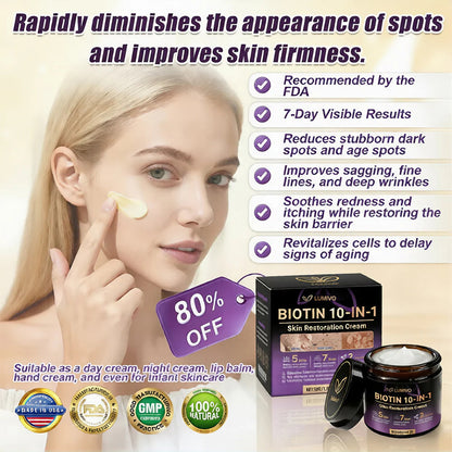 Made and Shipped from USA ✨LUMIVO™ Biotin 10-in-1 Skin Restoration Cream 🍀