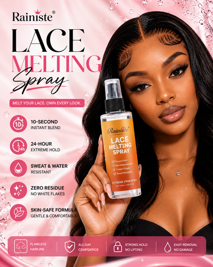 Rainiste Clear Lace Hold Spray Flawless, Natural-Looking Hold That Lasts All Day