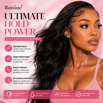 Rainiste Clear Lace Hold Spray Flawless, Natural-Looking Hold That Lasts All Day