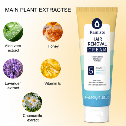 Rainiste™ Hair Removal Cream for Men & Women – Sensitive Skin Formula