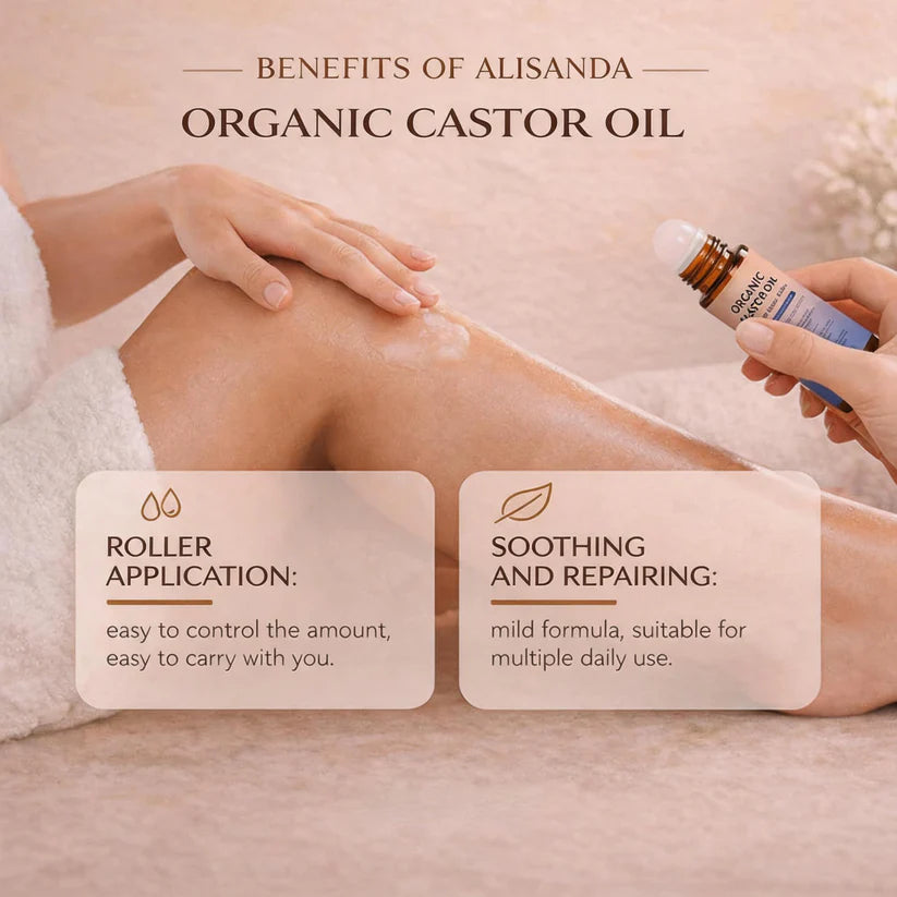 Organic Golden Castor Oil Roll-On with Rose Quartz
