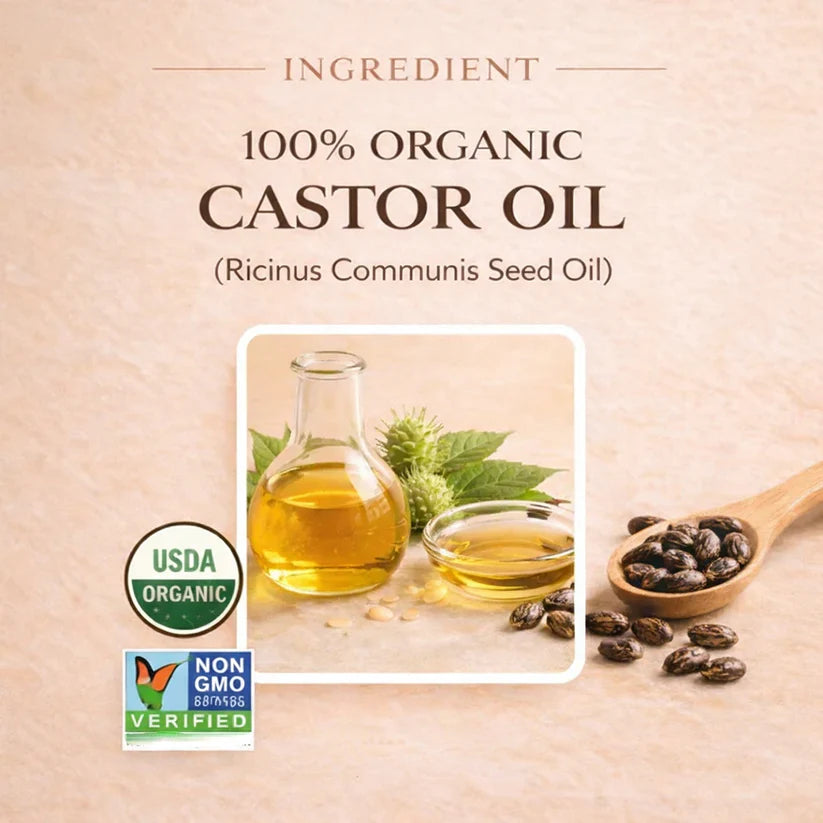 Organic Golden Castor Oil Roll-On with Rose Quartz